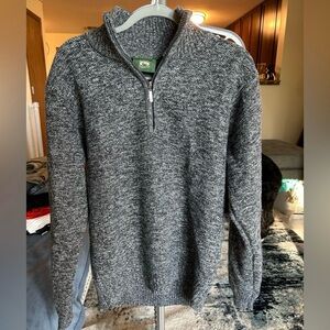 Stillwater Supply Gray Half-Zip Sweater